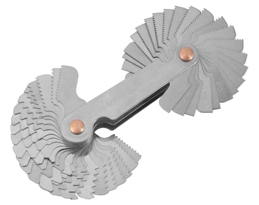 Grzebień gwintowy (wzornik) do pomiaru skoku gwintu